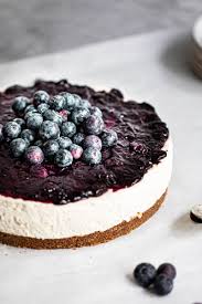 no bake vanilla blueberry cheesecake