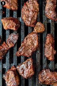 marinated steak tips with beer teriyaki