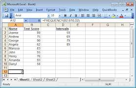 ms excel how to use the frequency