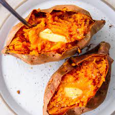 air fryer baked sweet potato so easy