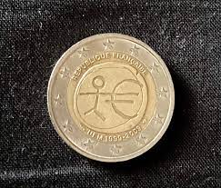Coin Rare Coin 2 Euro Commemorative French Republic EMU 1999 - Etsy