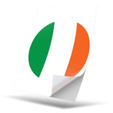 1 X Vinyl Sticker A4 Ireland Flag
