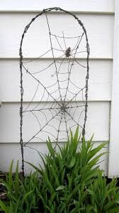 Tattered Web Barbed Wire Garden Trellis