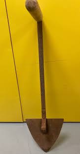 Vintage Lawn Edging Tool With Wooden