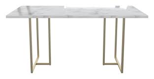 astor spisebord hvid marmor guld 162x91