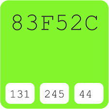 Crayola Fluorescent Green 83f52c Hex Color Code Schemes