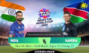 India vs Namibia, T20 World Cup ...