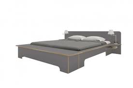 Plane Double Bed Anthracite With Bedbox