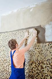 Laying Ceramic Tiles Tiler Placing