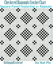 Checkered Diamonds Filet Crochet Patterns Knitting And Crochet