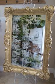 Xl Ornate Gold Framed Mirror Seating Chart Custom Wedding