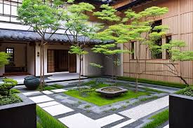 A Garden Japanese Style House With