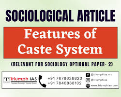 features of caste system
