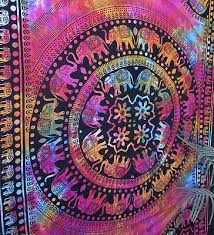 Indian Hand Print Mandala Tapestry Well