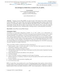 pdf techniques writing lesson plan rpp