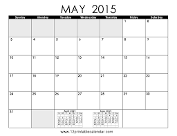 Best Collection Of Calendar 2015 March April May Printable