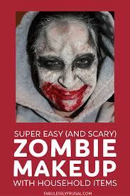 easy diy zombie makeup with household