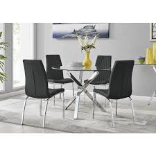 Selina Round Glass Dining Table 4