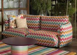 Zigzag Pattern Floor Level Sofa Canepe