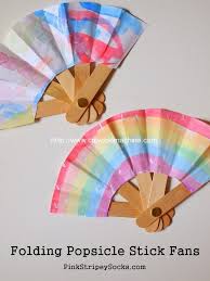 make a folding popsicle stick fan ice