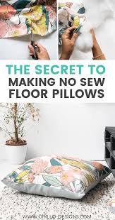 diy no sew large floor cushions