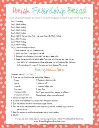 Make dinner tonight, get skills for a lifetime. Printable Amish Friendship Bread Instructions Friendship Bread Amish Friendship Bread Amish Bread