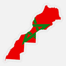 Die karte öffnen von marokko. Marokko Karte Marokkanische Karte Sticker Spreadshirt