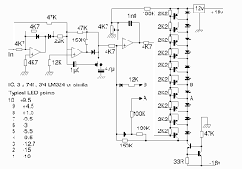 The circuit diagram shows a very simple. Sv 3933 10 Led Vu Meter Circuit Diagram Using Lm3915 And Lm324 Download Diagram