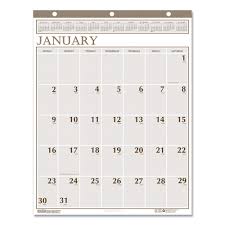 Print Recycled Monthly Wall Calendar