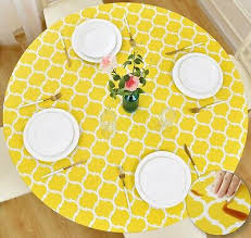Vinyl Tablecloth Round Fitted Elastic