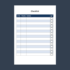 To Do Checklist Template Design Free Word Download