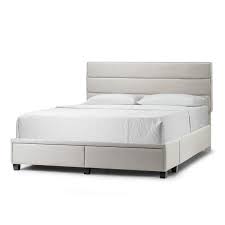 Have you ever thought of your bed as wasted space? Arnia Beige Fabric Bed Captain S Bed With Two Drawers King