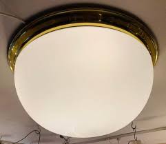 Opaque Glass Dome Flush Mount From