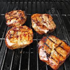 marinated grilled pork chops love to