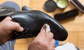 black shoe polish stain removal