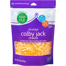 food club shredded cheese colby jack