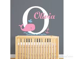 Baby Whale Wall Decal With Personalised