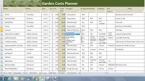 Garden Costs Planner Excel Template