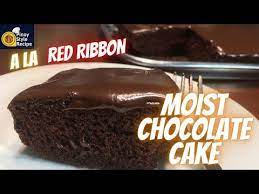 Moist Chocolate Cake A La Red Ribbon With Chocolate Frosting gambar png