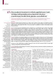 Pdf Zinc As Adjunct Treatment In Infants Aged Between 7 And
