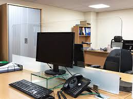 Desk divider, office partition, sneeze shield. Desk Screen Dividers Protective Office Desk Dividers Yorkshire