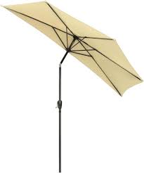 10ft Beige Outdoor Patio Half Umbrella