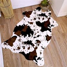 cow print rug faux cow rug print