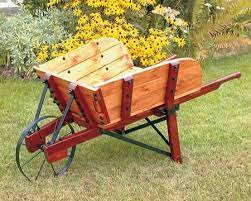 wooden wheelbarrow wheelbarrow planter