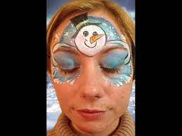 snowman face paint design video
