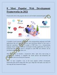 development frameworks in 2021