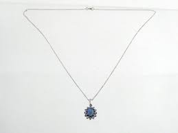 iolite pendant necklace 925