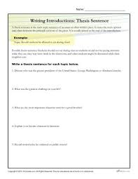   Effective Essay Tips about Creating a thesis statement worksheet 