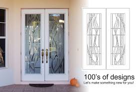 glass etching for front doors geometric