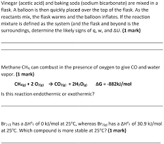 vinegar acetic acid and baking soda